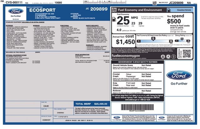2018 Ford EcoSport SE