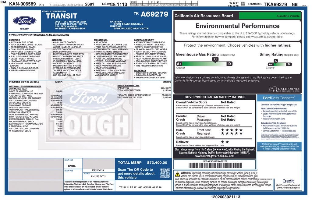 2026 Ford Transit-350 XLT