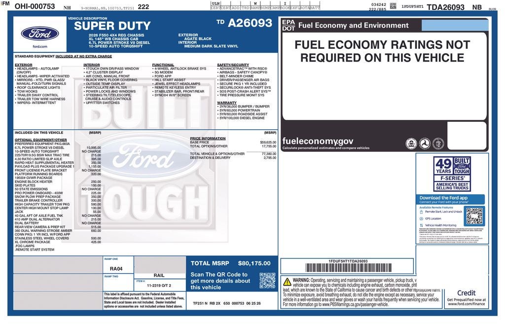 2026 Ford F-550SD XL DRW