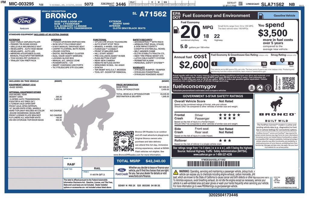 2025 Ford Bronco Base