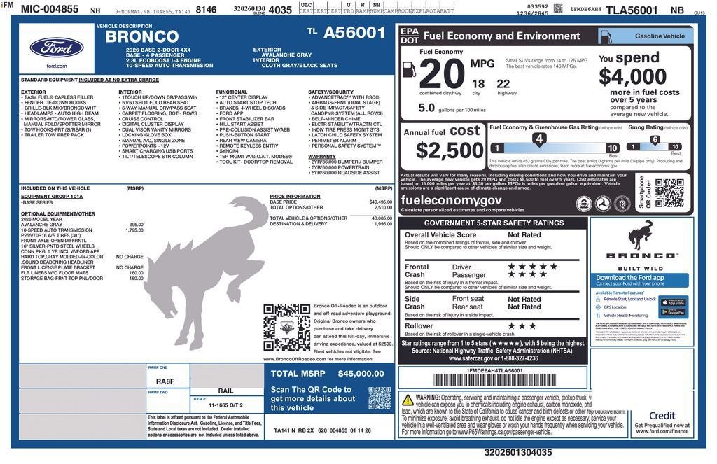 2026 Ford Bronco Base