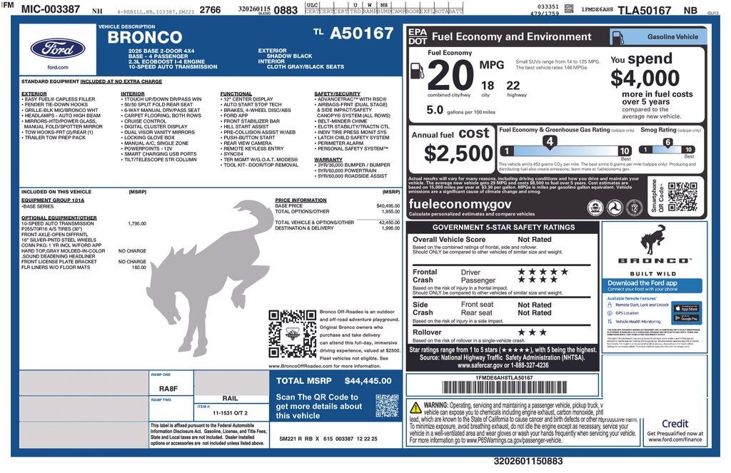 2026 Ford Bronco Base