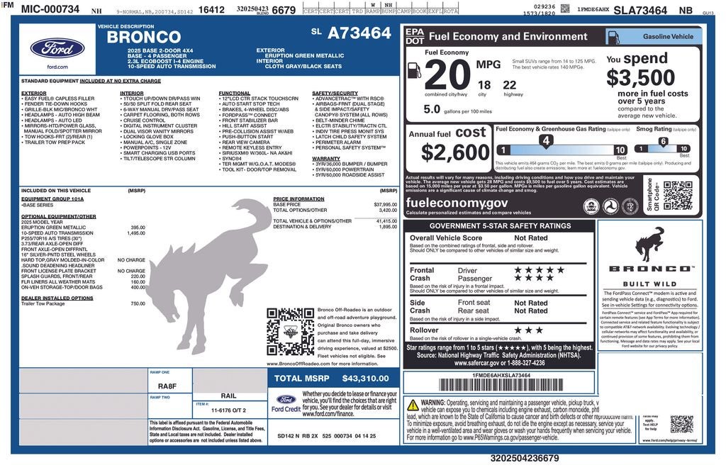 2025 Ford Bronco Base