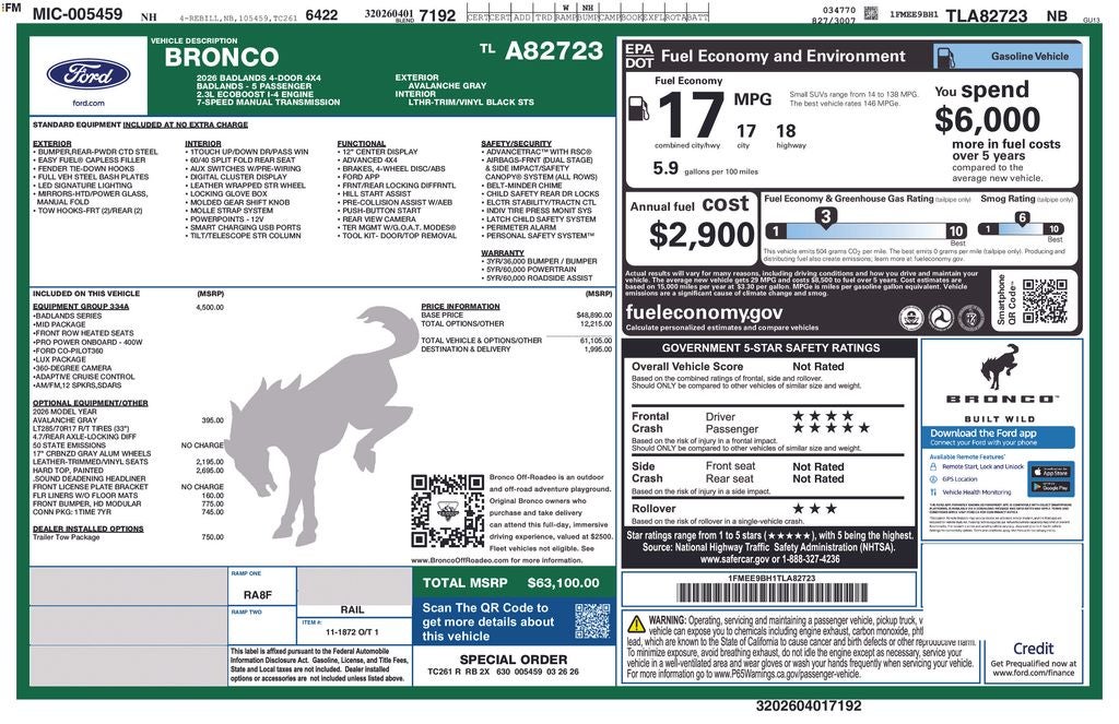 2026 Ford Bronco Badlands