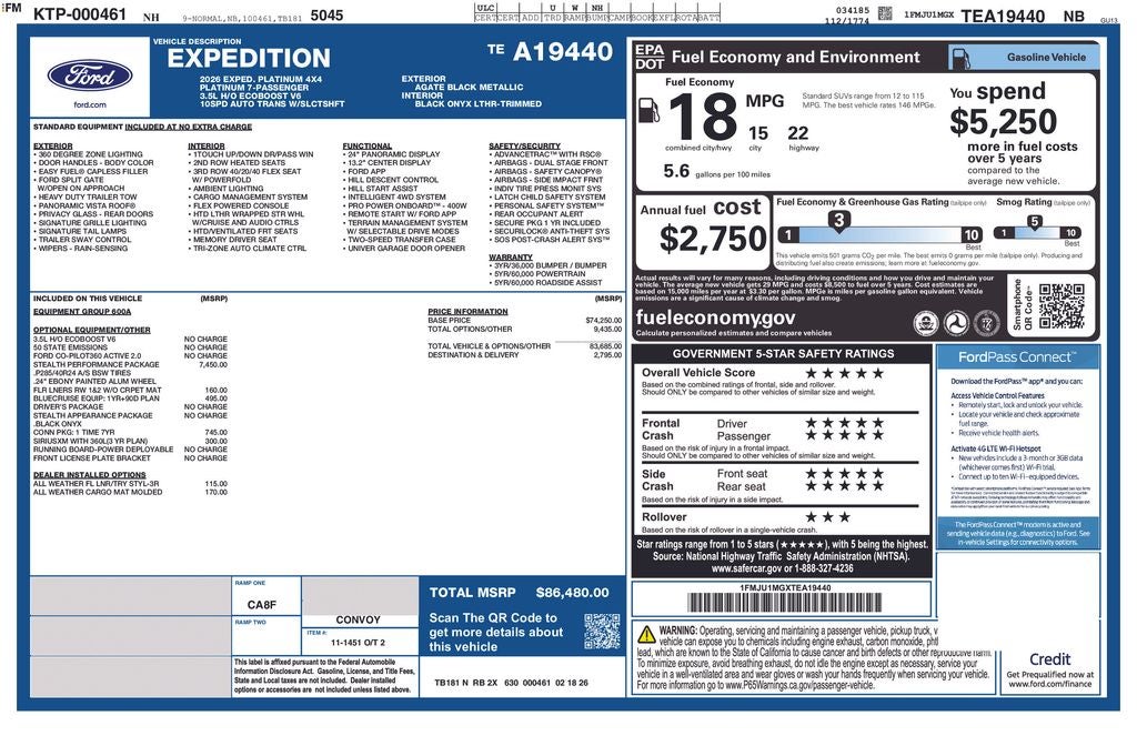 2026 Ford Expedition Platinum