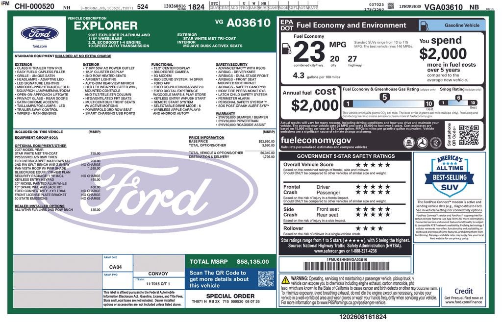 2027 Ford Explorer Platinum