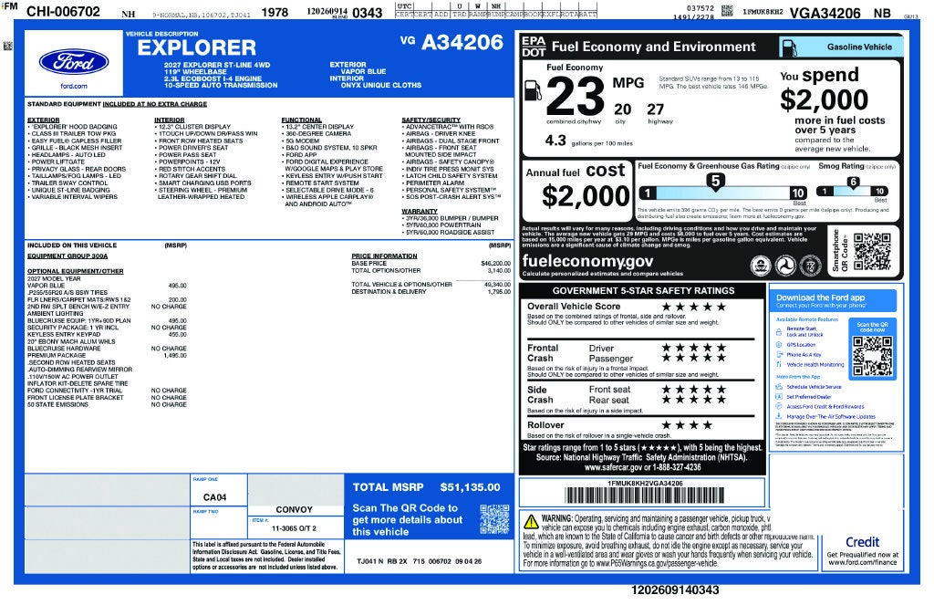 2027 Ford Explorer ST-Line