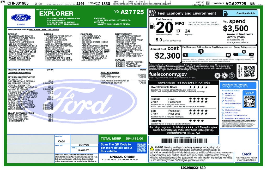 2027 Ford Explorer Platinum