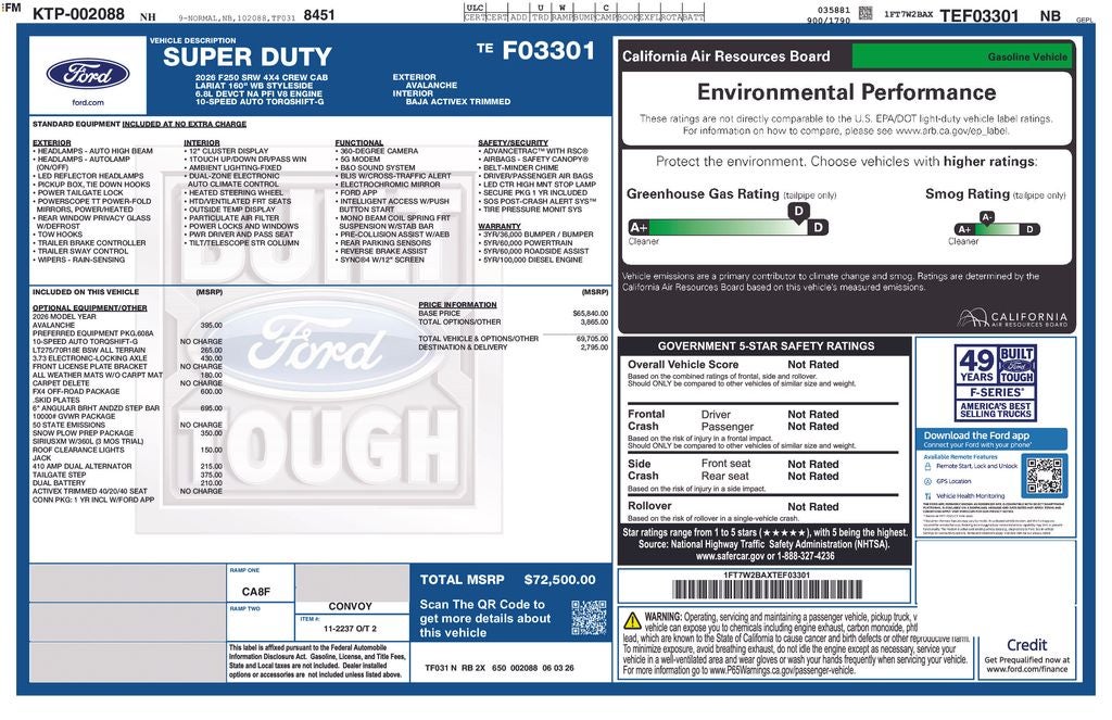 2026 Ford F-250SD Lariat