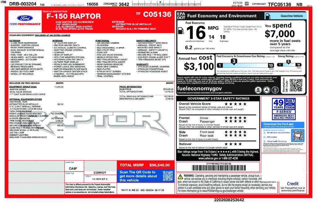 2026 Ford F-150 Raptor