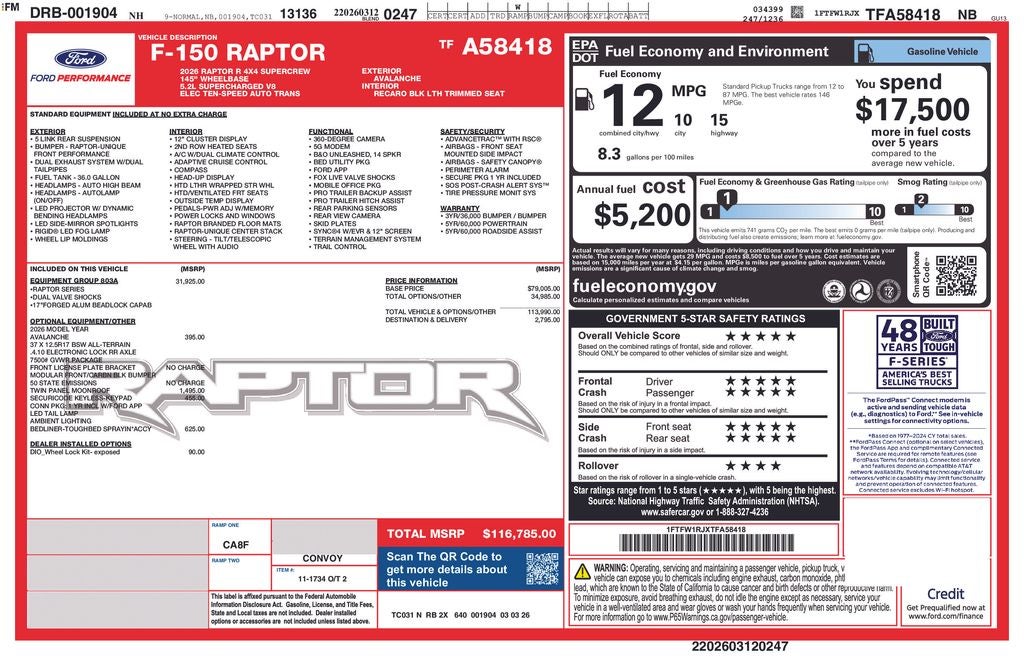2026 Ford F-150 Raptor R