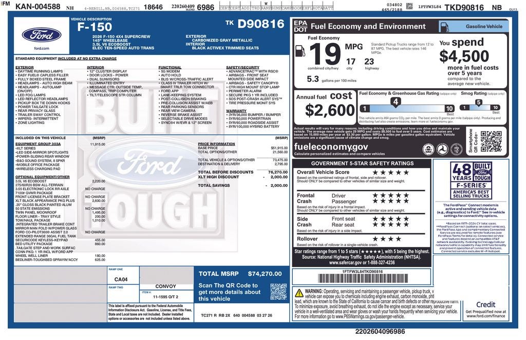 2026 Ford F-150 XLT