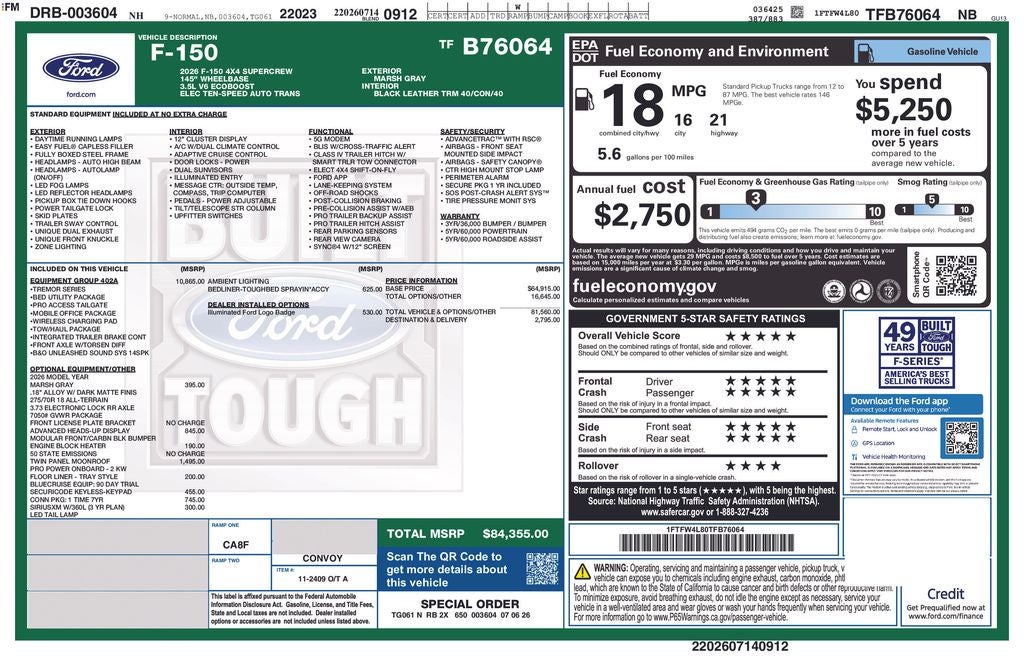 2026 Ford F-150 Tremor