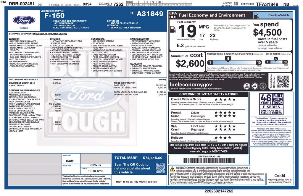 2026 Ford F-150 Lariat