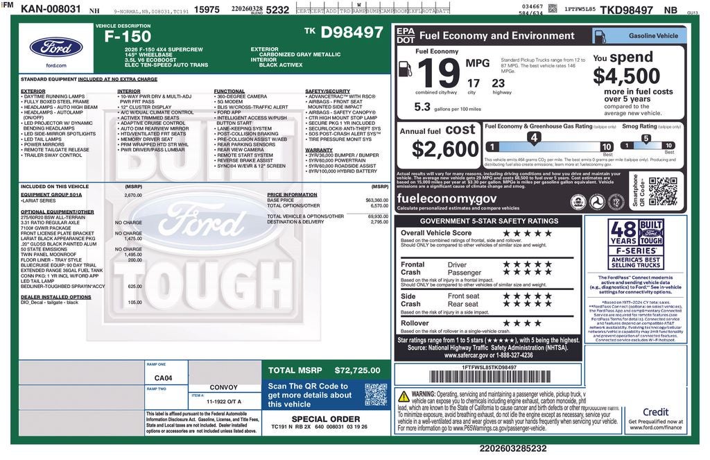 2026 Ford F-150 Lariat