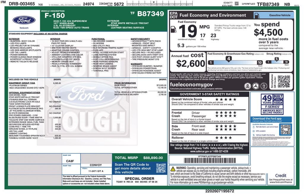 2026 Ford F-150 Platinum