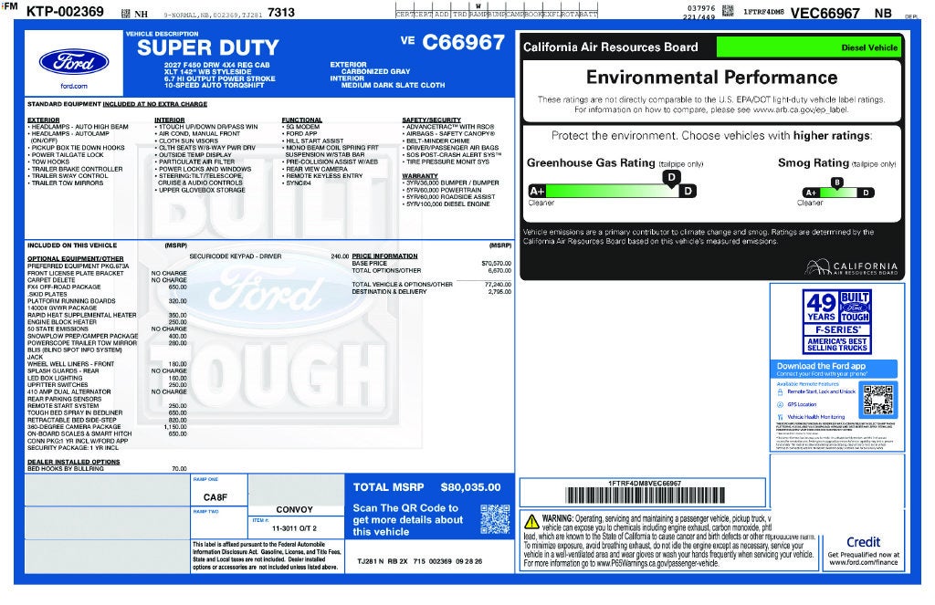 2027 Ford F-450SD XLT DRW