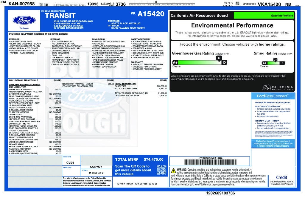 2027 Ford Transit-350 Base