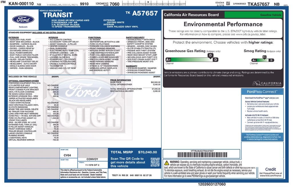 2026 Ford Transit-350 Base