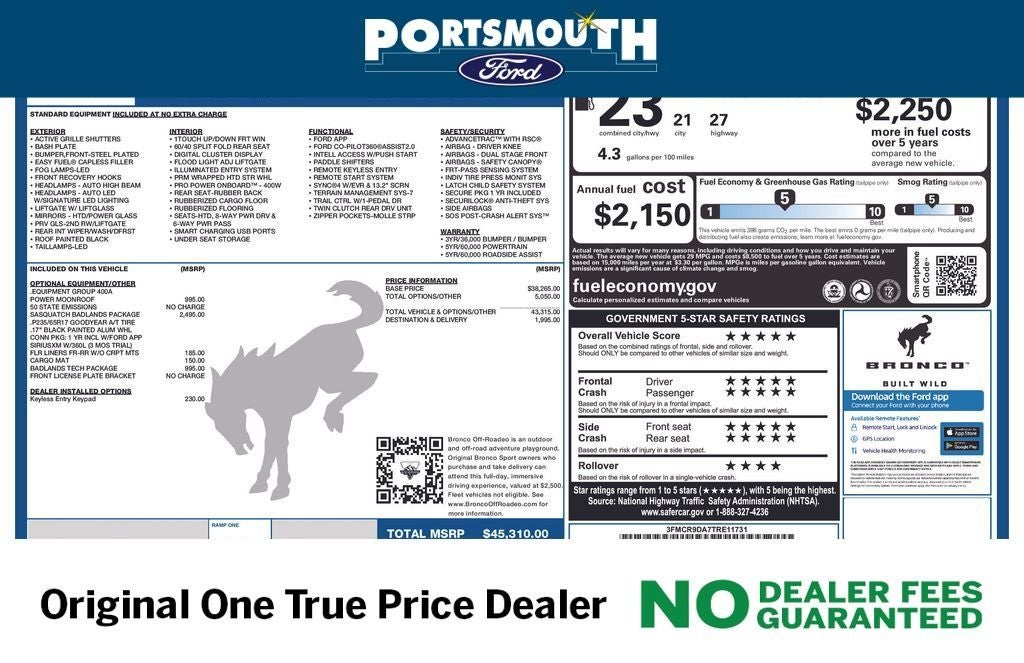 2026 Ford Bronco Sport Badlands