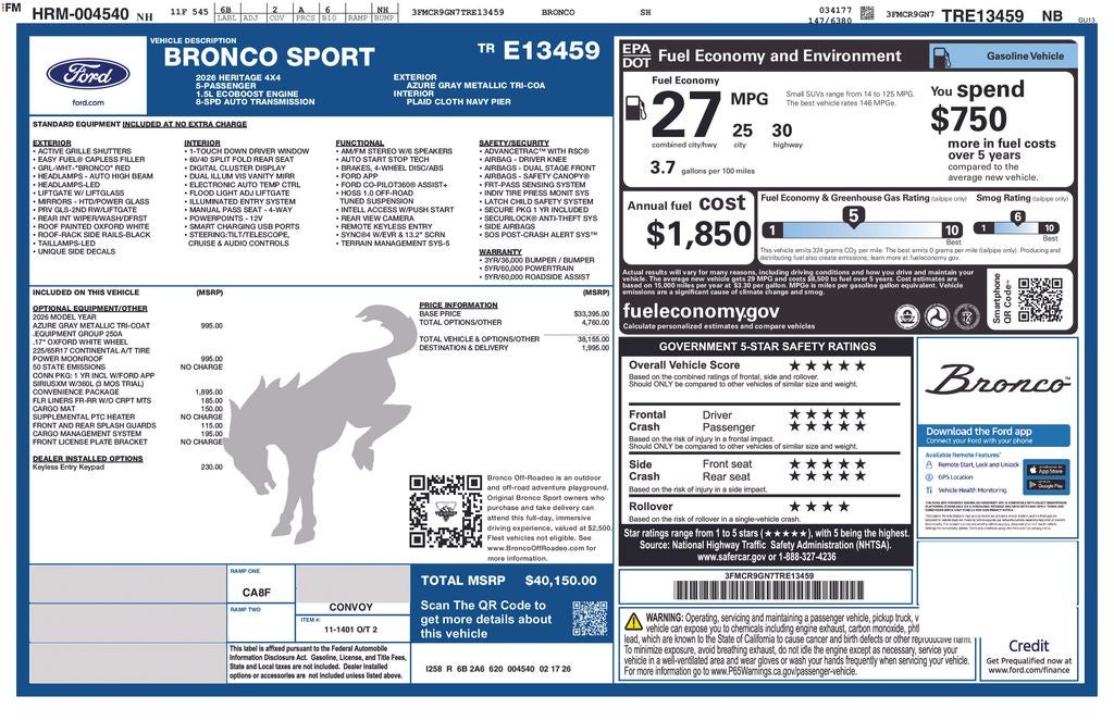 2026 Ford Bronco Sport Heritage