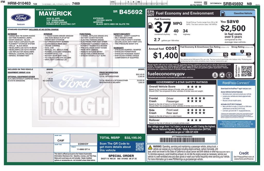 2025 Ford Maverick XL